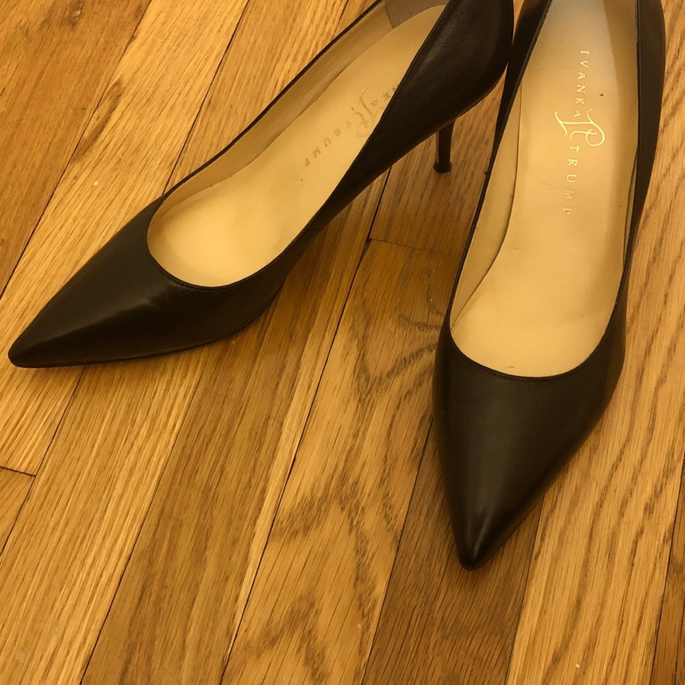 Classic black leather pumps